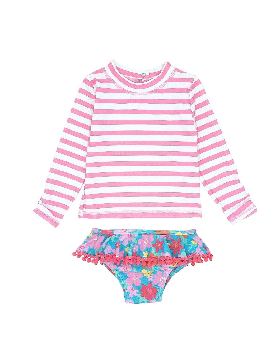 Babies Feather 4 Arrow Swim | Sandy Toes Baby Swimsuit Prism Pink