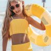 Girls Feather 4 Arrow Two Pieces | Bungalow Tankini Sunshine