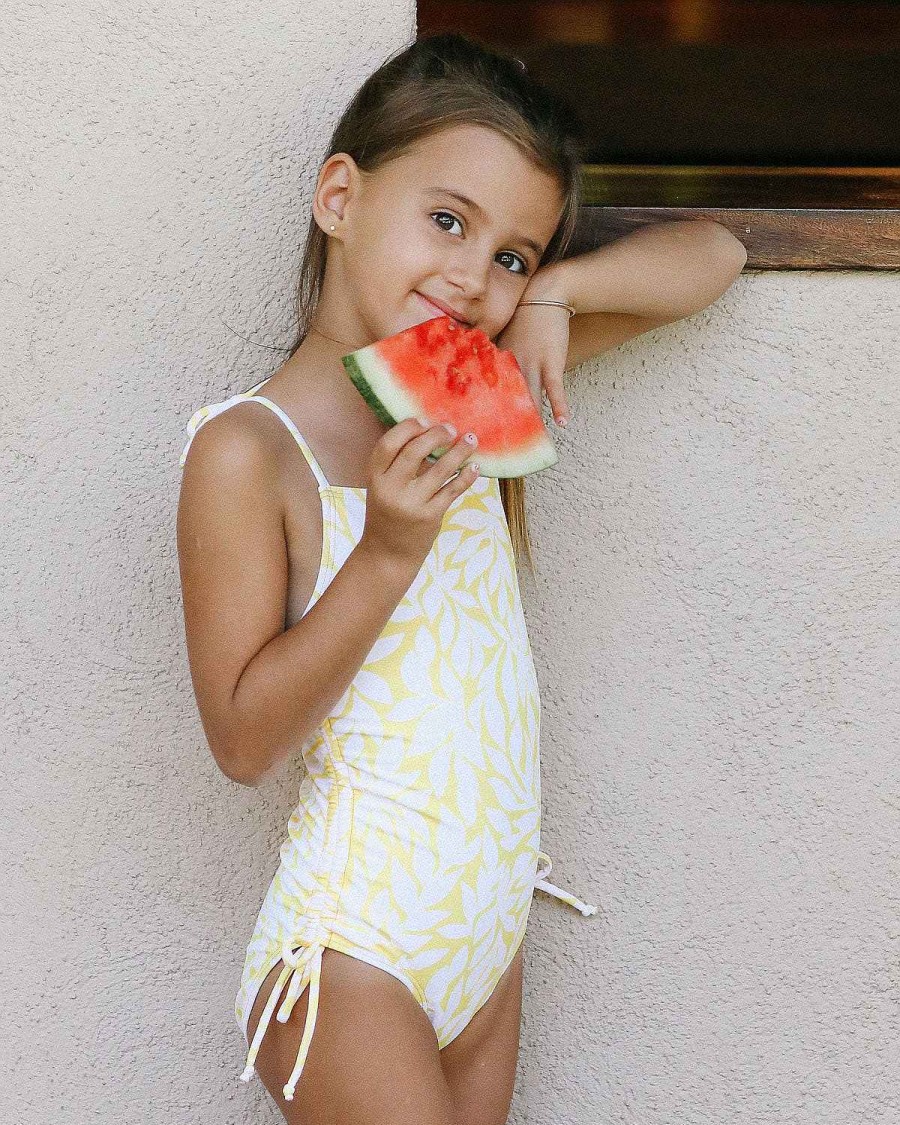 Girls Feather 4 Arrow One Pieces | Seaside One-Piece Swimsuit Sunshine