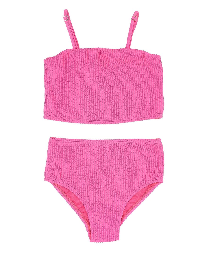 Girls Feather 4 Arrow Two Pieces | Bungalow Tankini Hot Pink