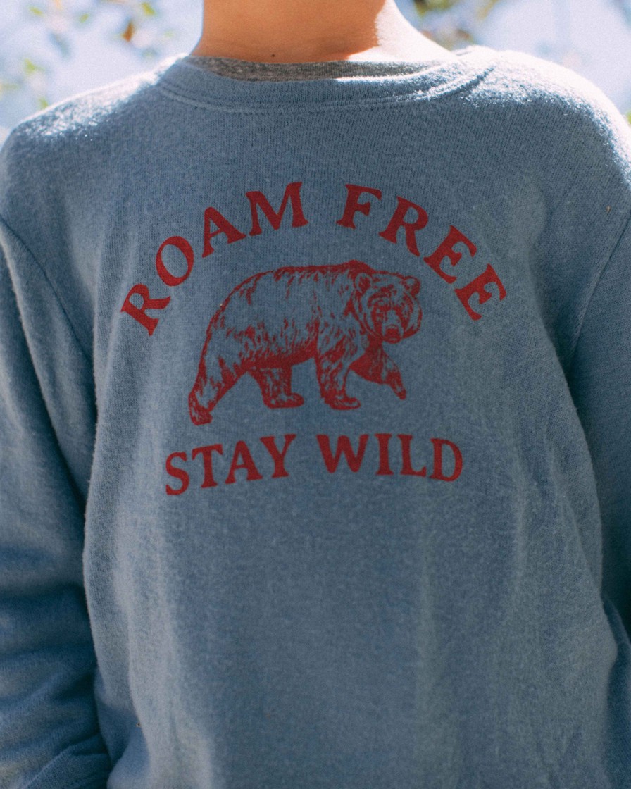 Boys Feather 4 Arrow Pullovers | Roam Free Hacci Pullover Washed Indigo