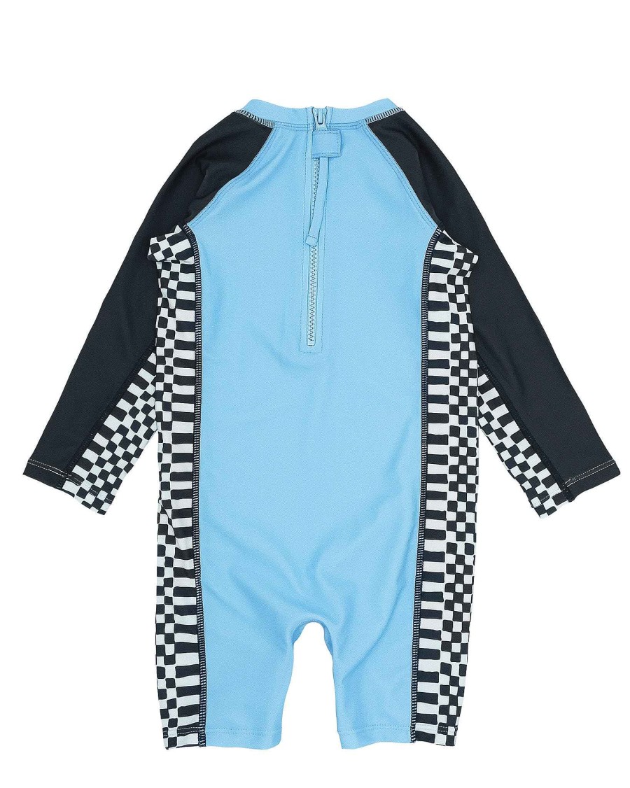 Babies Feather 4 Arrow Swim | Shorebreak L/S Baby Surf Suit Crystal Blue