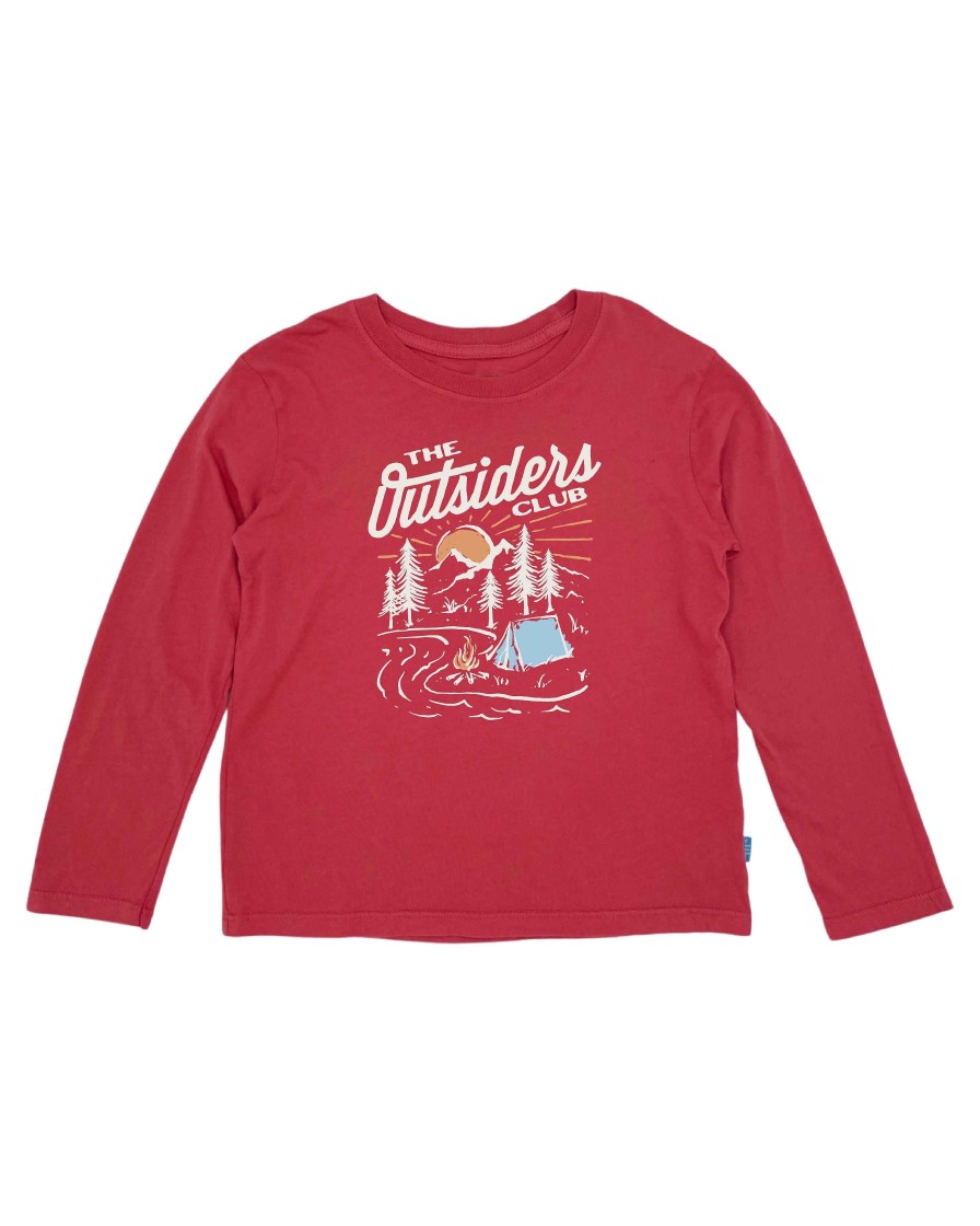 Boys Feather 4 Arrow Long Sleeves | Outsiders Club L/S Tee Chili Pepper