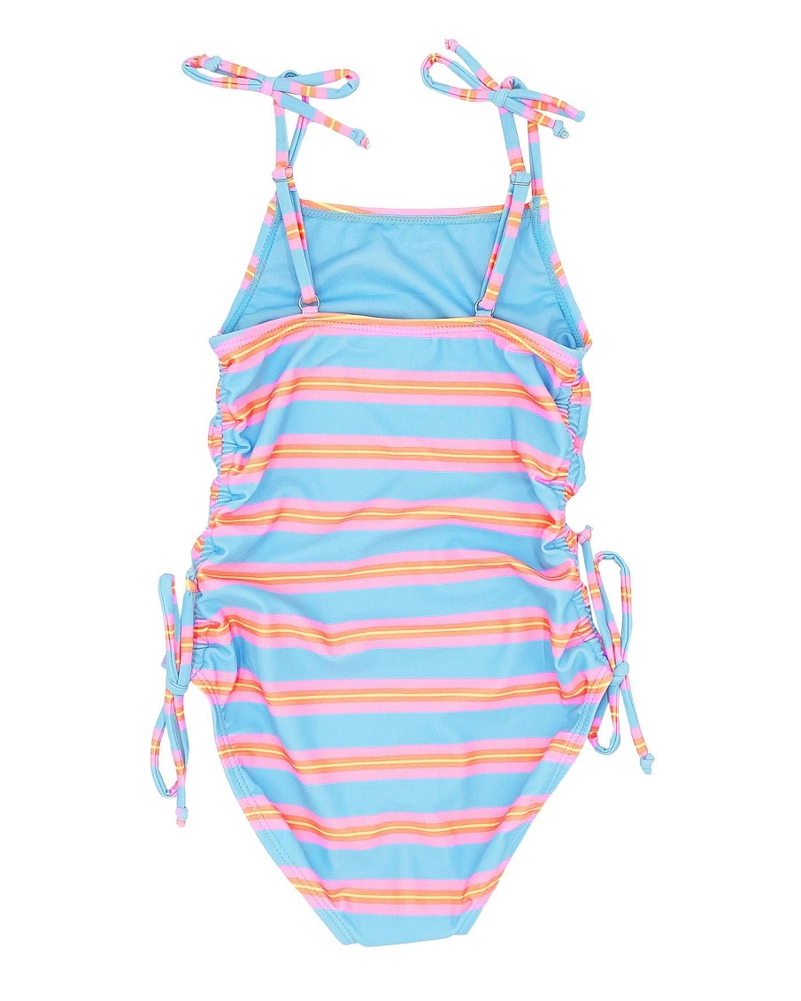 Girls Feather 4 Arrow One Pieces | Seaside One-Piece Swimsuit Crystal Blue