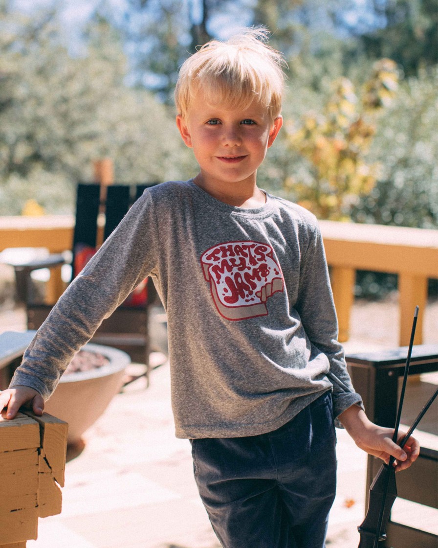 Boys Feather 4 Arrow Long Sleeves | That'S My Jam L/S Tee Heather Gray