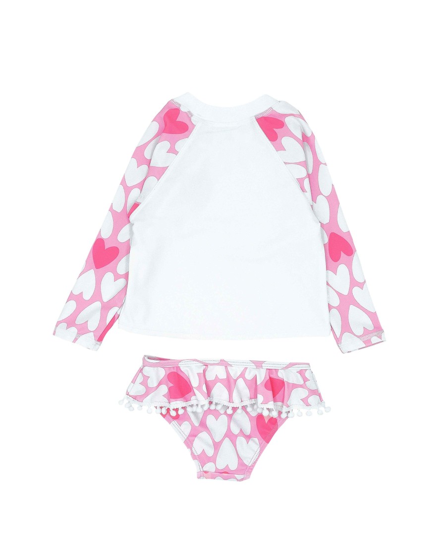 Babies Feather 4 Arrow Swim | Fun In The Sun Baby Two-Piece Swimsuit Prism Pink