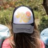 Girls Feather 4 Arrow Hats | Sun Kissed Trucker Hat Black/White