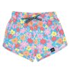 Girls Feather 4 Arrow Shorts | Springtime Floral Surf Short Blue Grotto