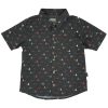 Babies Feather 4 Arrow Tops | Shark Fin Button Down Black