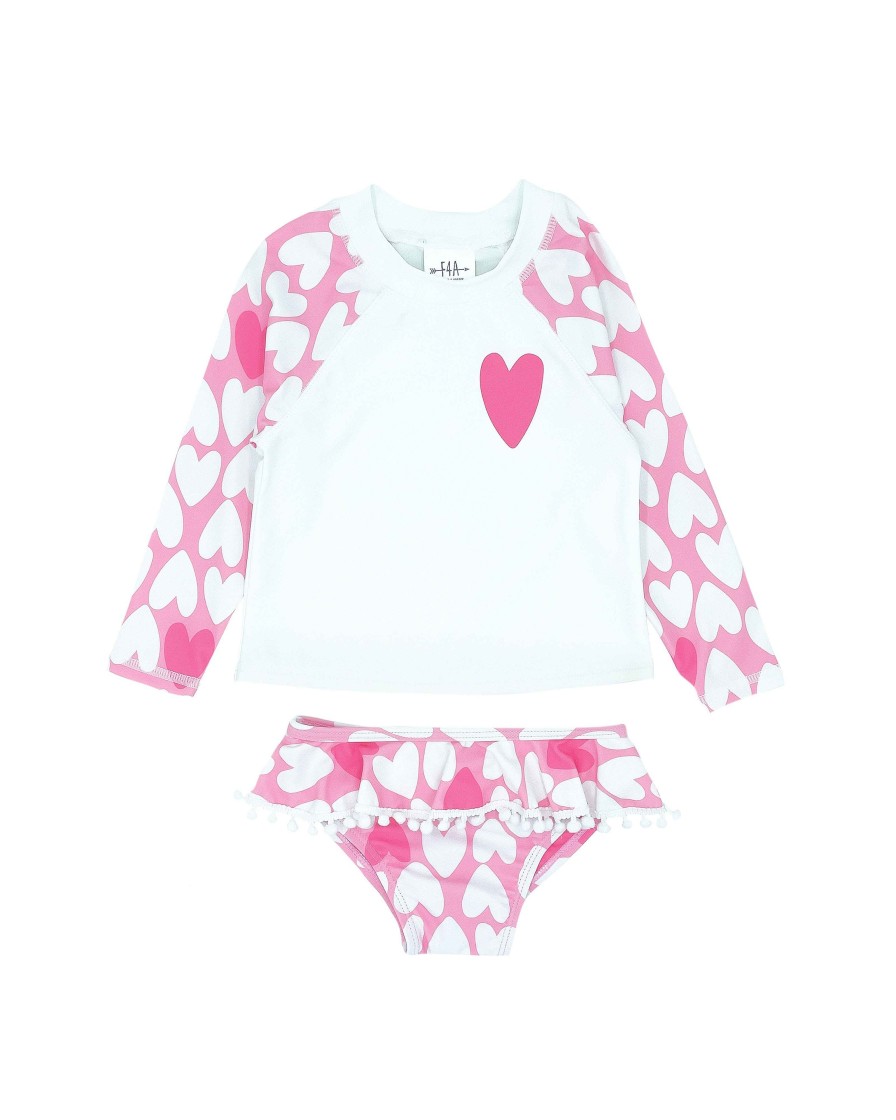 Babies Feather 4 Arrow Swim | Fun In The Sun Baby Two-Piece Swimsuit Prism Pink