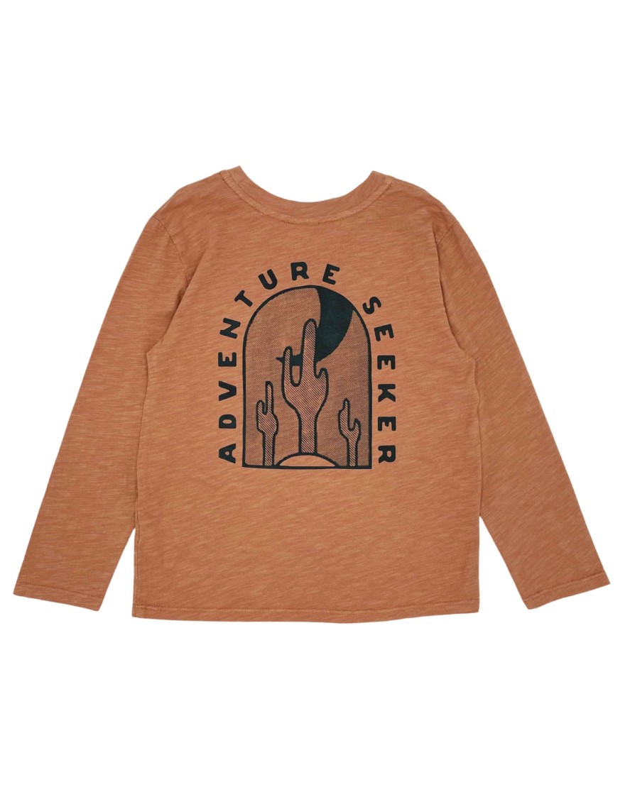 Boys Feather 4 Arrow Long Sleeves | Adventure L/S Tee Mocha