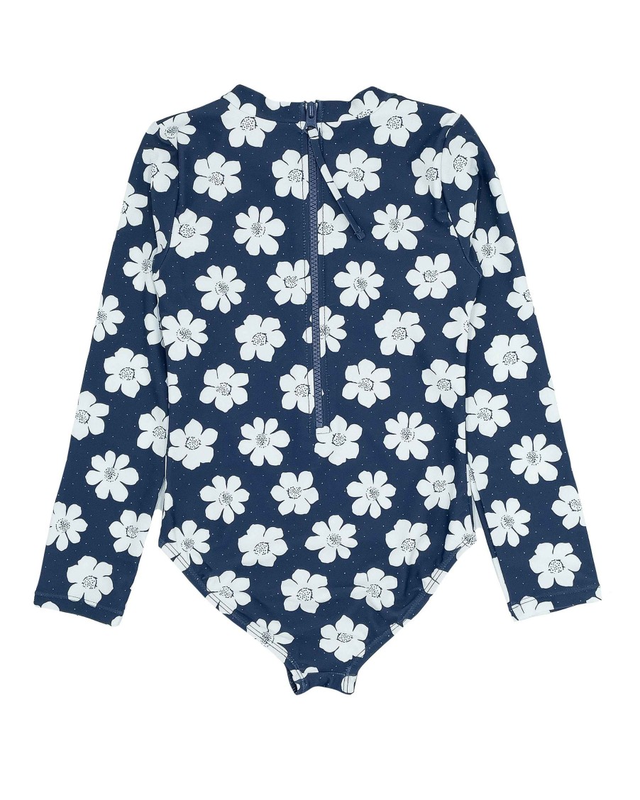 Girls Feather 4 Arrow One Pieces | In Bloom Wave Chaser Surf Suit Navy