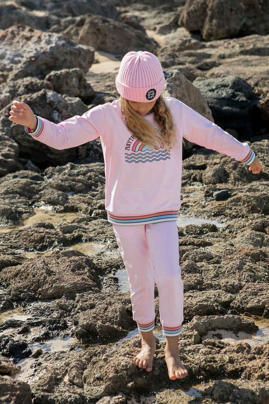 Girls Feather 4 Arrow Beanies | Cool To Be Kind Beanie Cherry Blossom