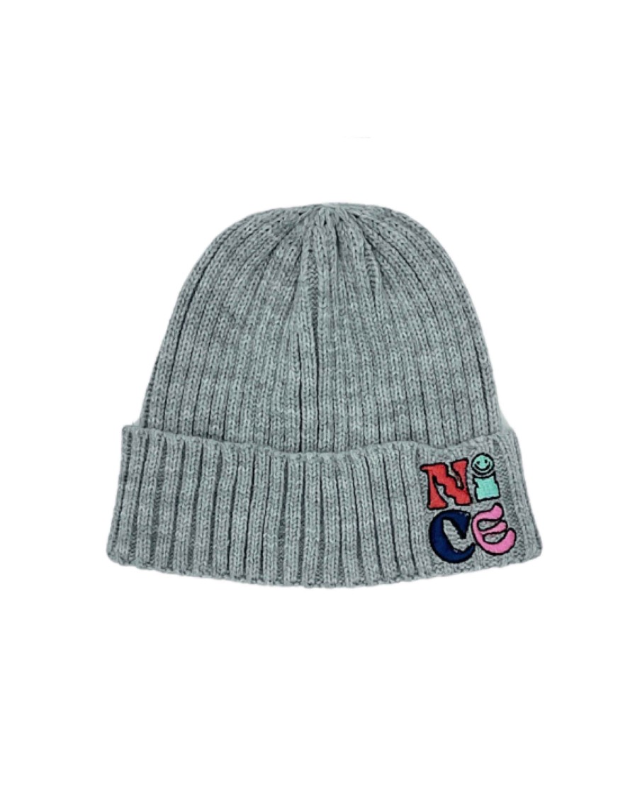 Girls Feather 4 Arrow Beanies | Nice Beanie Gray