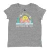 Girls Feather 4 Arrow Graphic Tees | Happiness Is Free Everyday Tee Heather Gray