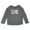 Girls Feather 4 Arrow Longsleeves | Love L/S Tee Charcoal