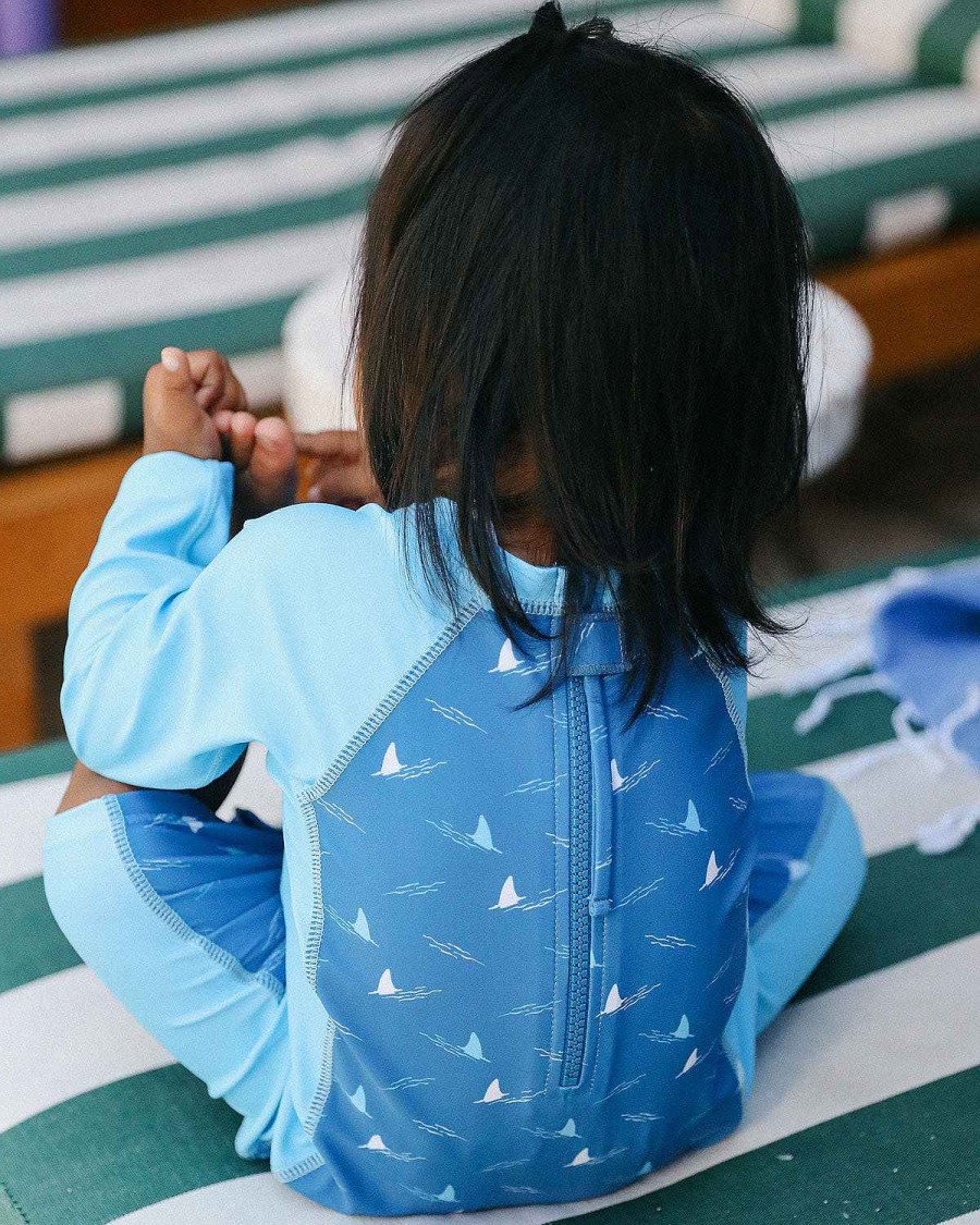 Babies Feather 4 Arrow Swim | Shorebreak L/S Baby Surf Suit Seaside Blue