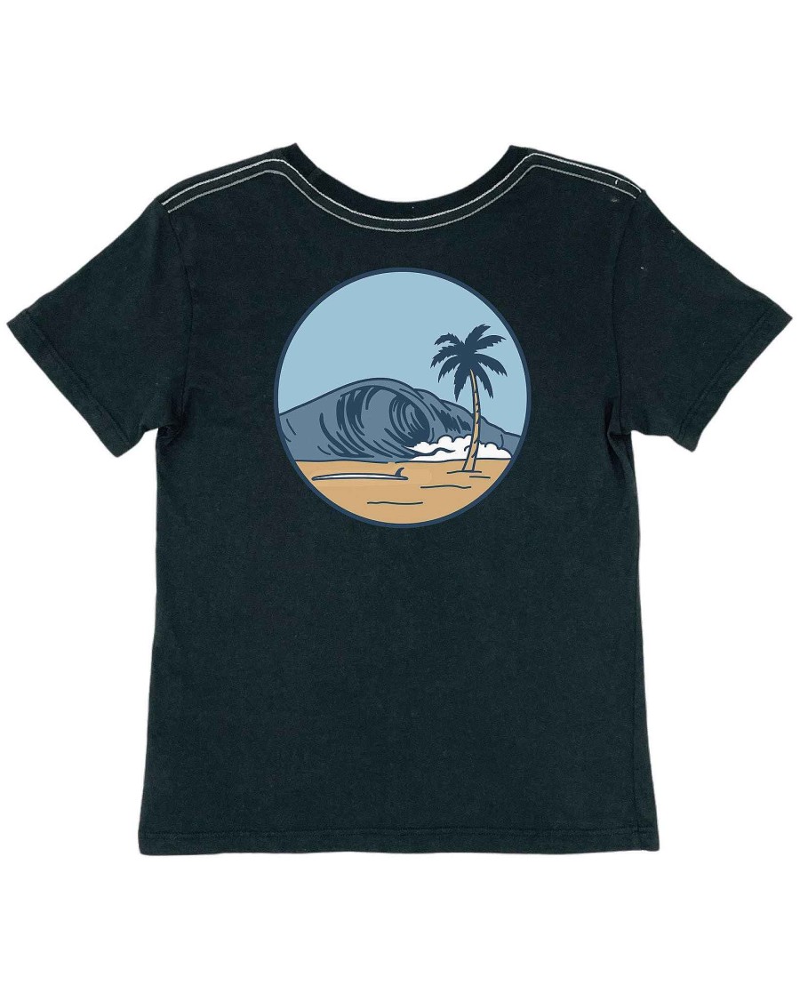 Boys Feather 4 Arrow Graphic Tees | Wave Nomad Vintage Tee Black