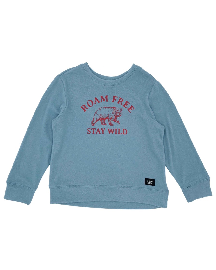 Boys Feather 4 Arrow Pullovers | Roam Free Hacci Pullover Washed Indigo