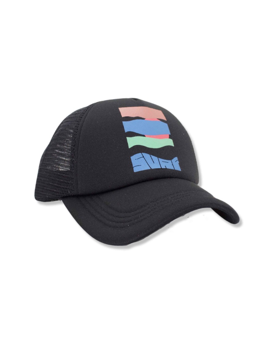 Boys Feather 4 Arrow Hats | Surf Trucker Hat Black