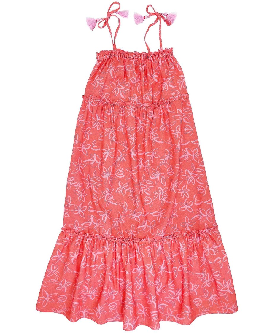 Girls Feather 4 Arrow Maxi | Solstice Dress Sugar Coral