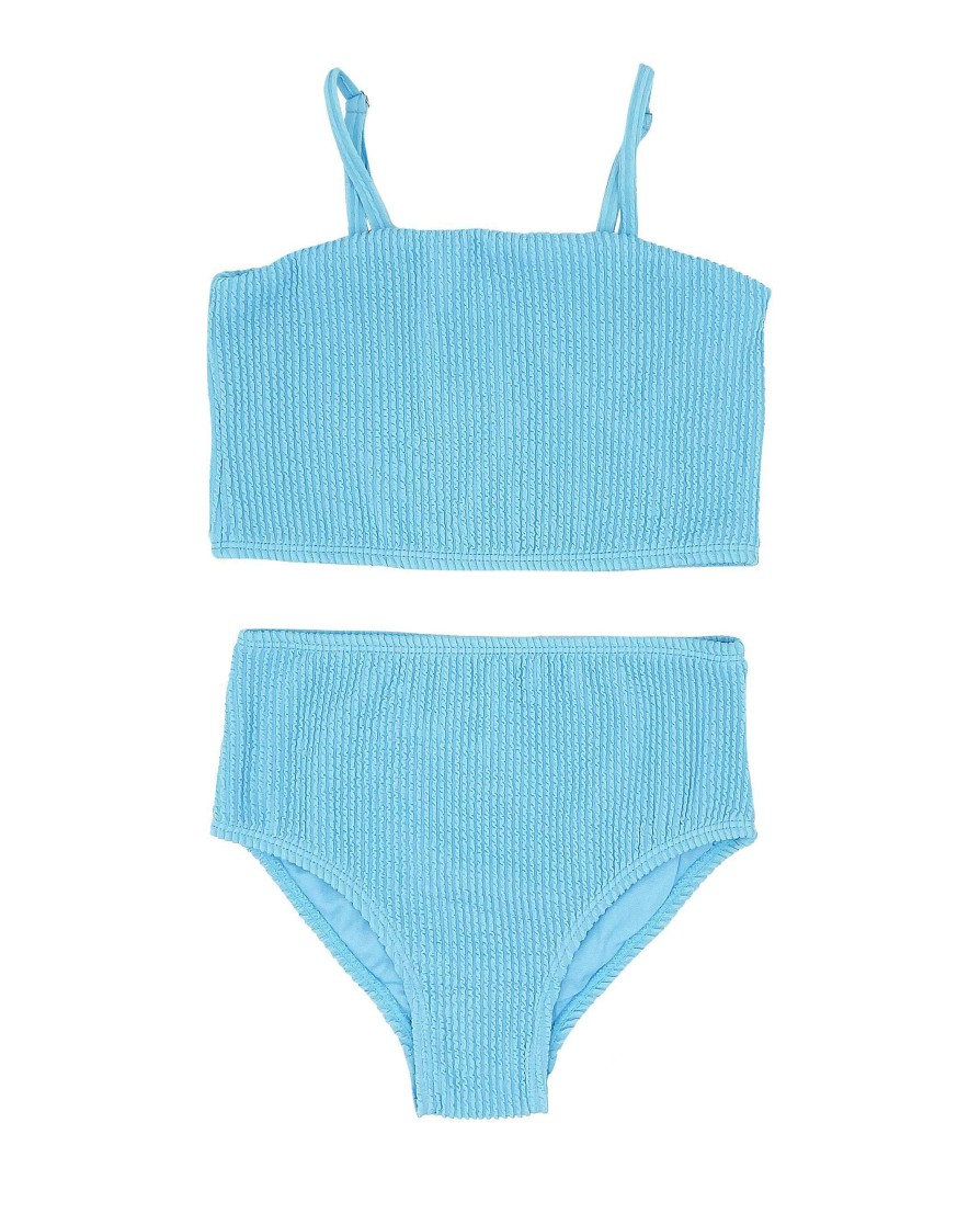 Girls Feather 4 Arrow Two Pieces | Bungalow Tankini Crystal Blue