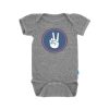 Babies Feather 4 Arrow Graphic One-Pieces | Right On One Piece Heather Gray