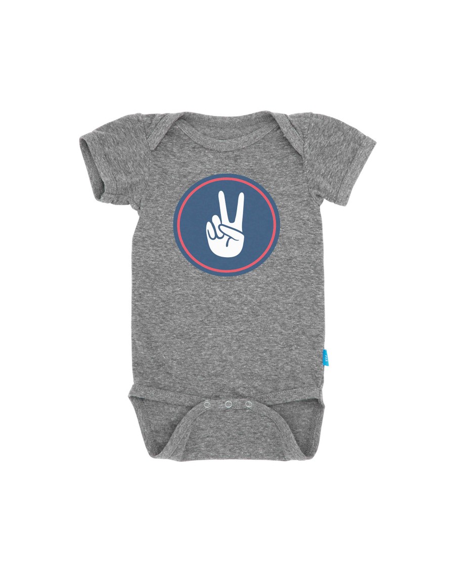 Babies Feather 4 Arrow Graphic One-Pieces | Right On One Piece Heather Gray