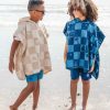 Boys Feather 4 Arrow Ponchos | El Ray Poncho Navy