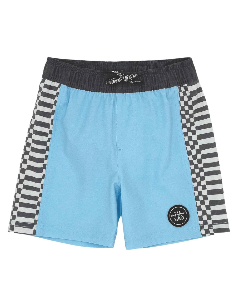 Boys Feather 4 Arrow Trunks | San O Volley Trunk Crystal Blue