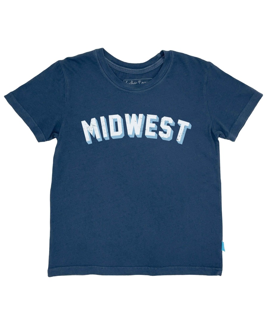 Babies Feather 4 Arrow Tops | Midwest Vintage Tee Navy