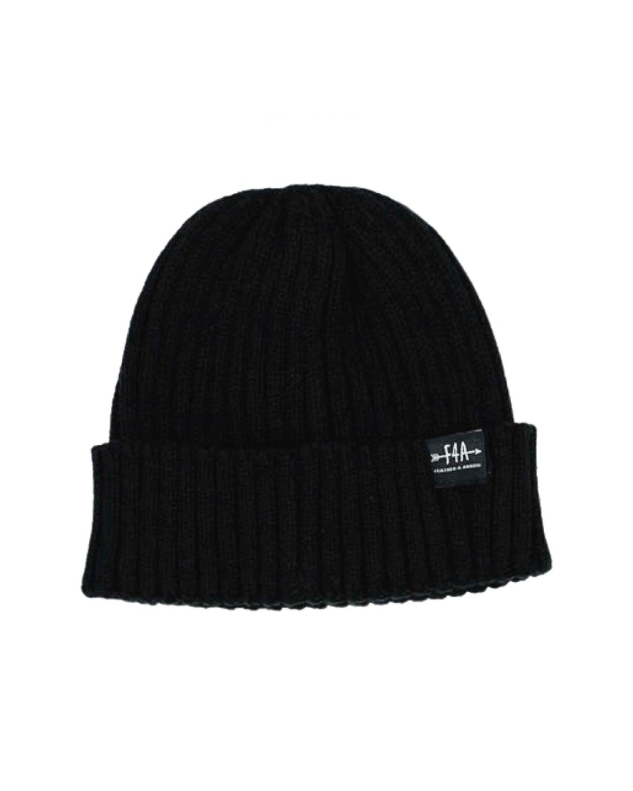 Girls Feather 4 Arrow Beanies | Stargazer Beanie Black