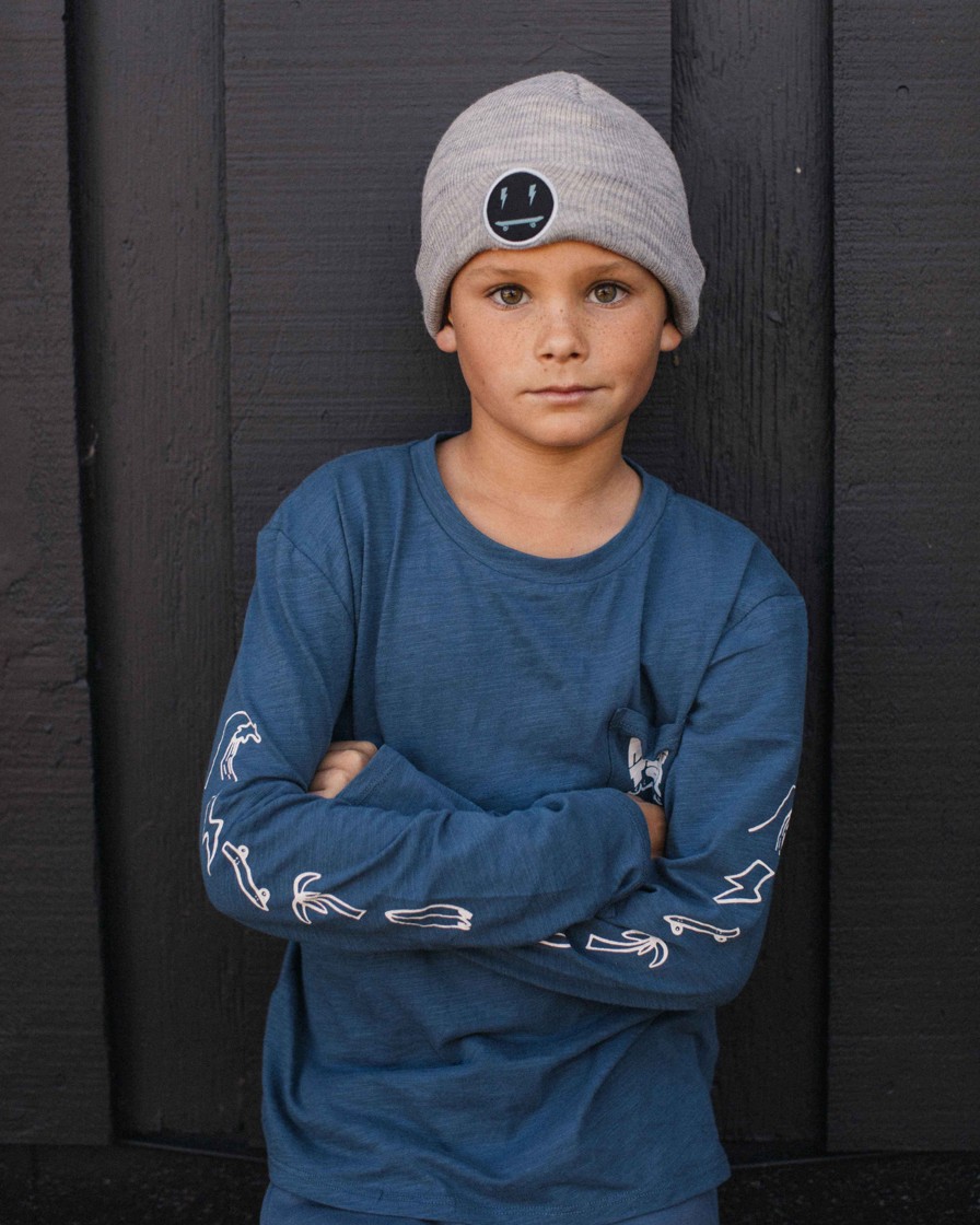 Boys Feather 4 Arrow Long Sleeves | High Tide L/S Tee Navy