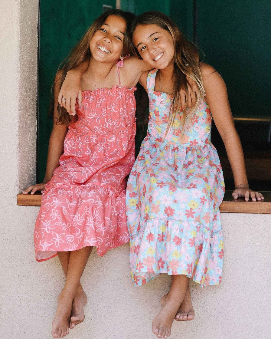 Girls Feather 4 Arrow Maxi | Solstice Dress Sugar Coral