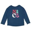 Girls Feather 4 Arrow Longsleeves | Nice L/S Tee Navy