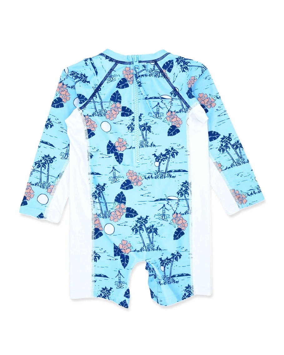 Babies Feather 4 Arrow Swim | Shorebreak L/S Baby Boy Surf Suit Crystal Blue