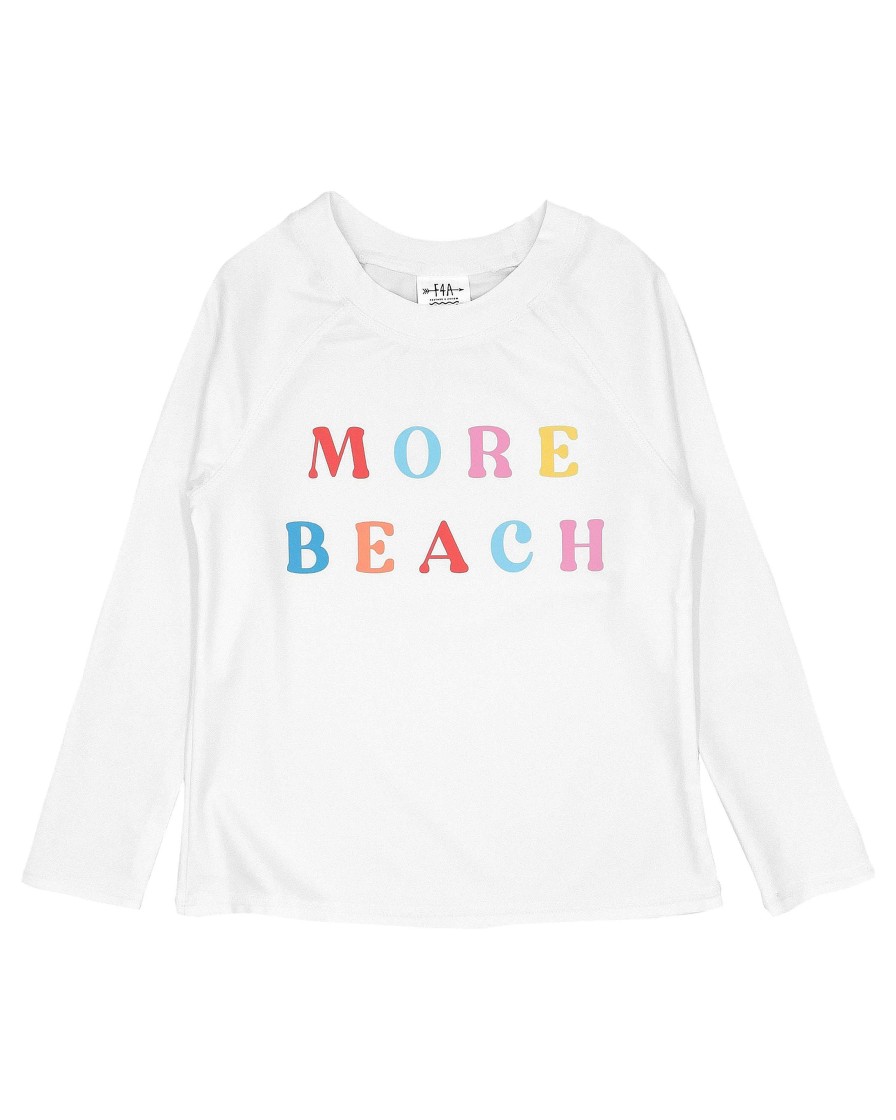 Girls Feather 4 Arrow Rashguards | More Beach L/S Rashguard White