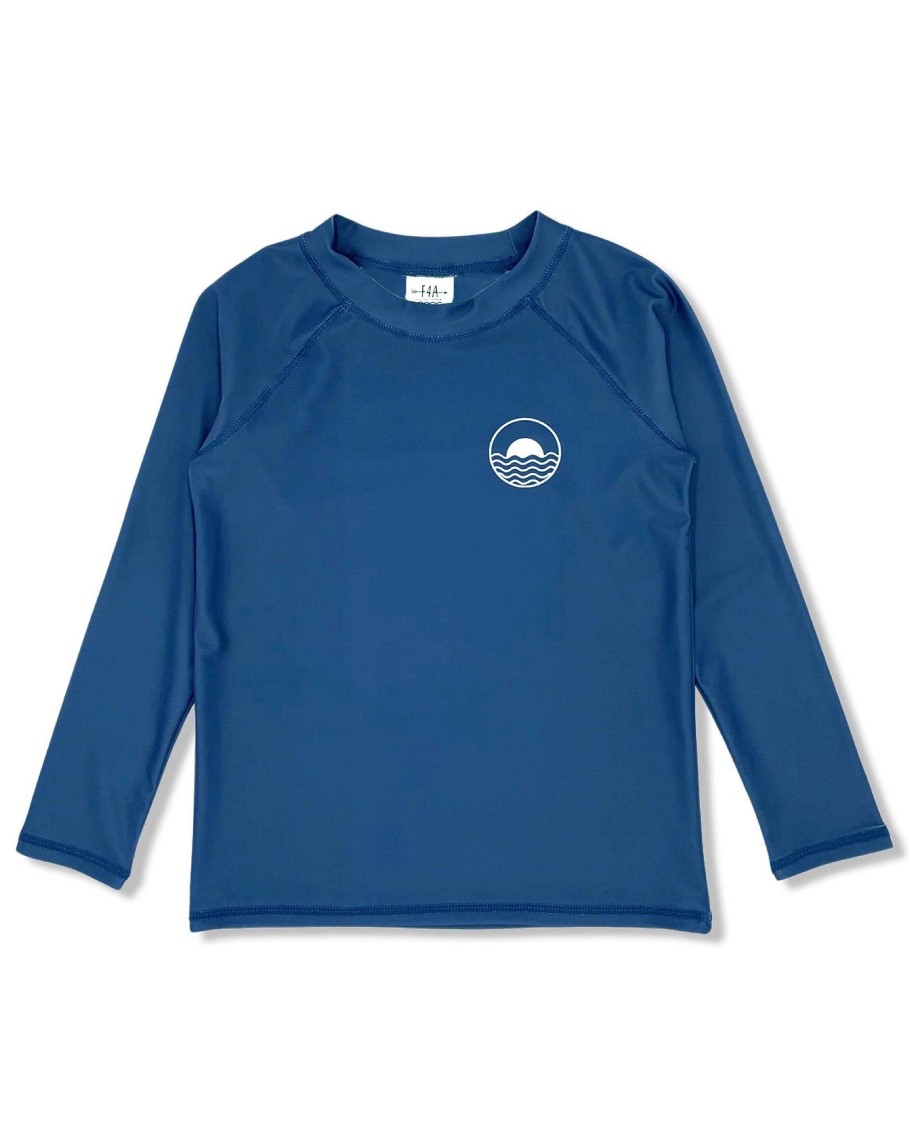 Boys Feather 4 Arrow Rashguards | Icon L/S Rashguard Navy