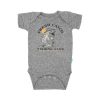 Babies Feather 4 Arrow Graphic One-Pieces | Fresh Catch One Piece Heather Gray