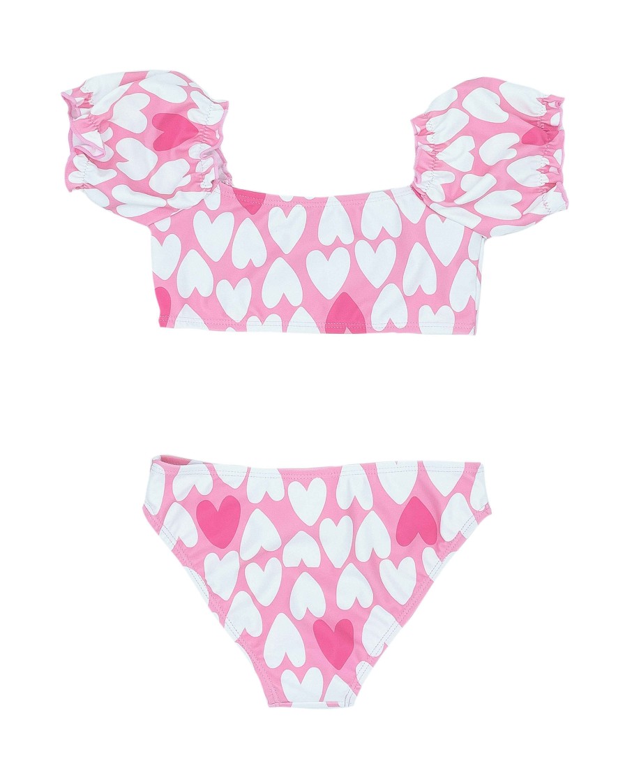 Girls Feather 4 Arrow Two Pieces | Blossom Bikini Prism Pink