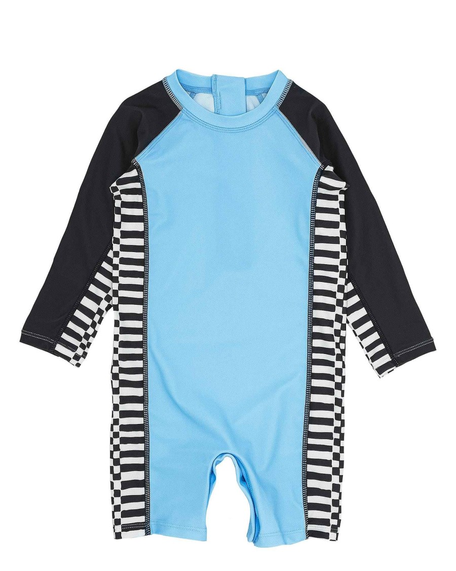 Babies Feather 4 Arrow Swim | Shorebreak L/S Baby Surf Suit Crystal Blue