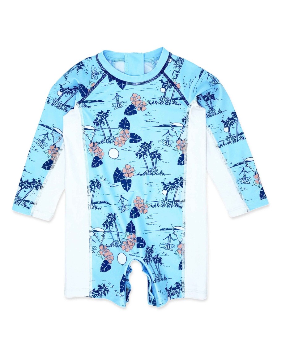 Babies Feather 4 Arrow Swim | Shorebreak L/S Baby Boy Surf Suit Crystal Blue