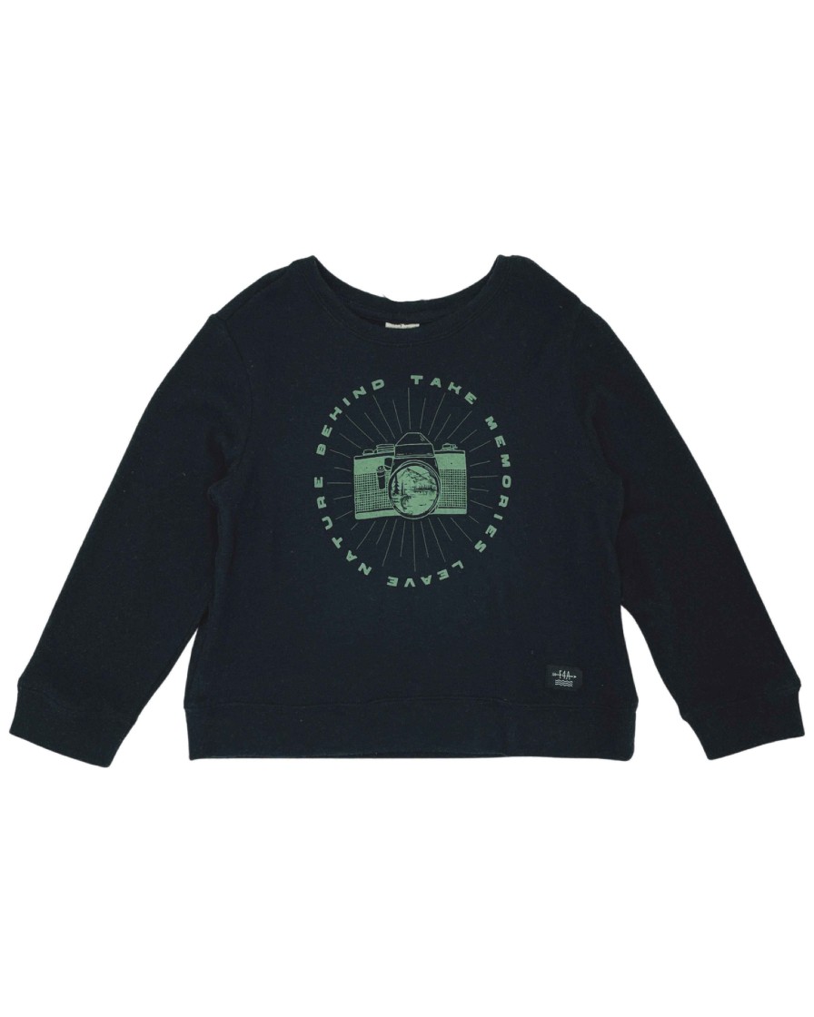 Boys Feather 4 Arrow Pullovers | Take Memories Hacci Pullover Black