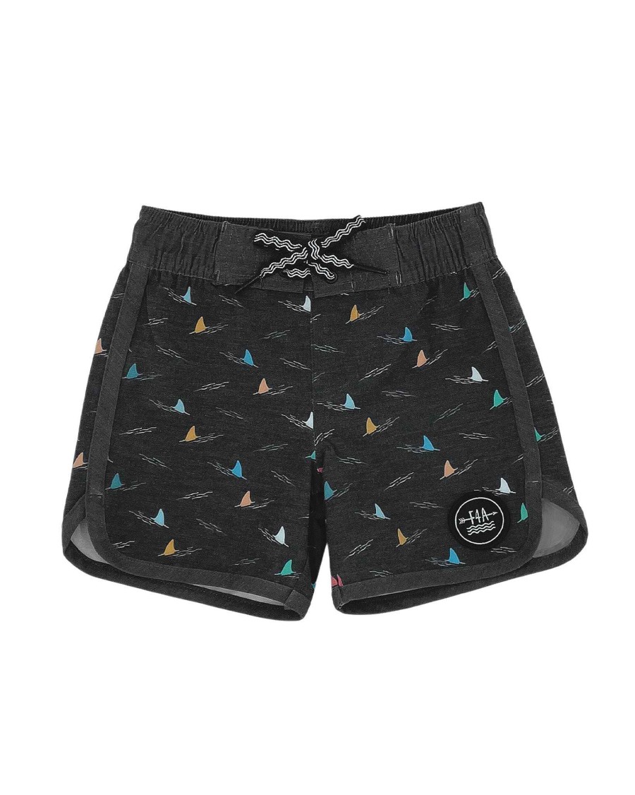 Babies Feather 4 Arrow Swim | Shark Fin Baby Boardshort Black