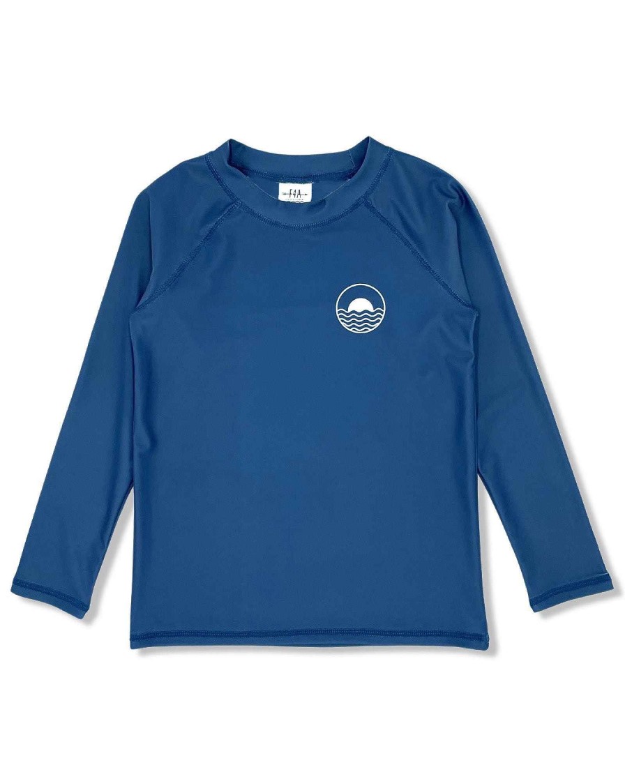 Boys Feather 4 Arrow Rashguards | Icon L/S Rashguard Navy