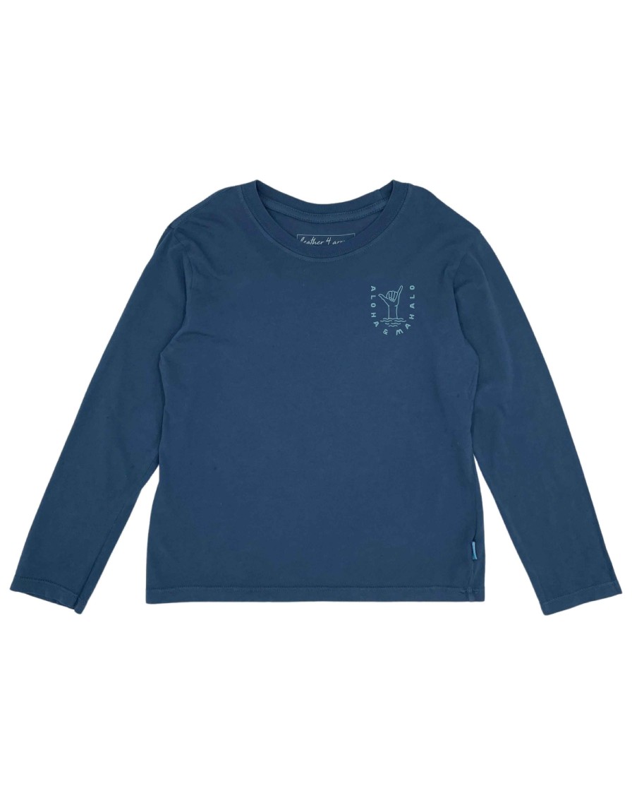 Boys Feather 4 Arrow Long Sleeves | Aloha Mahalo L/S Tee Navy