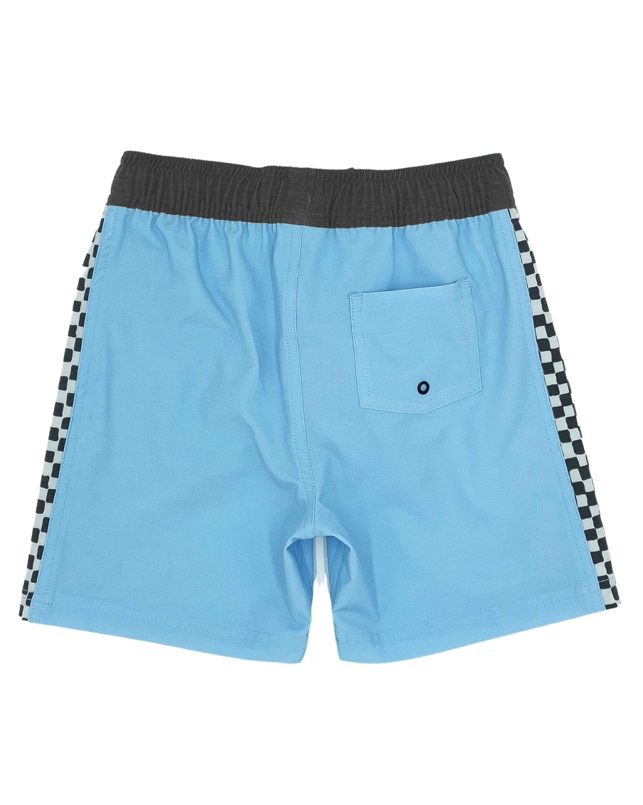 Boys Feather 4 Arrow Trunks | San O Volley Trunk Crystal Blue