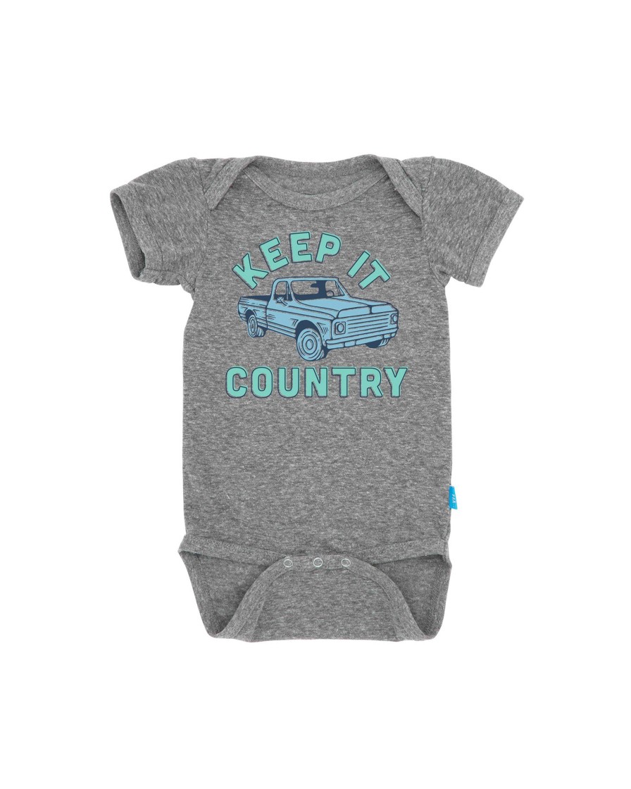 Babies Feather 4 Arrow Graphic One-Pieces | Keep It Country One Piece Heather Gray