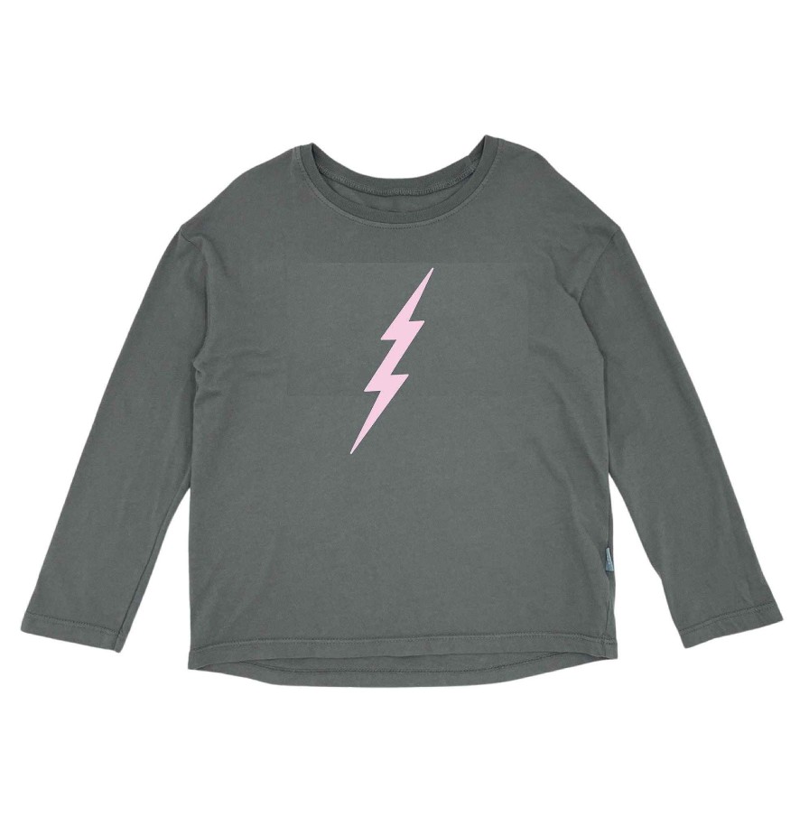 Girls Feather 4 Arrow Longsleeves | Ziggy Bolt L/S Tee Charcoal