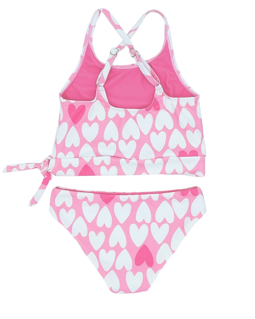 Girls Feather 4 Arrow Two Pieces | Oasis Tankini Prism Pink